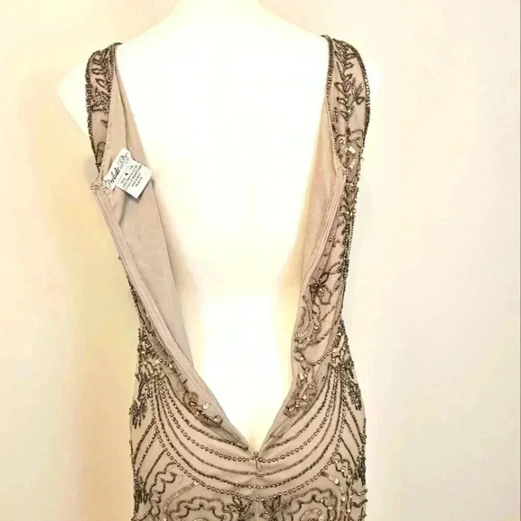 PRELUDE 💯 Rayon Beaded Sequin Evening Dress Size 4 - Picture 9 of 14